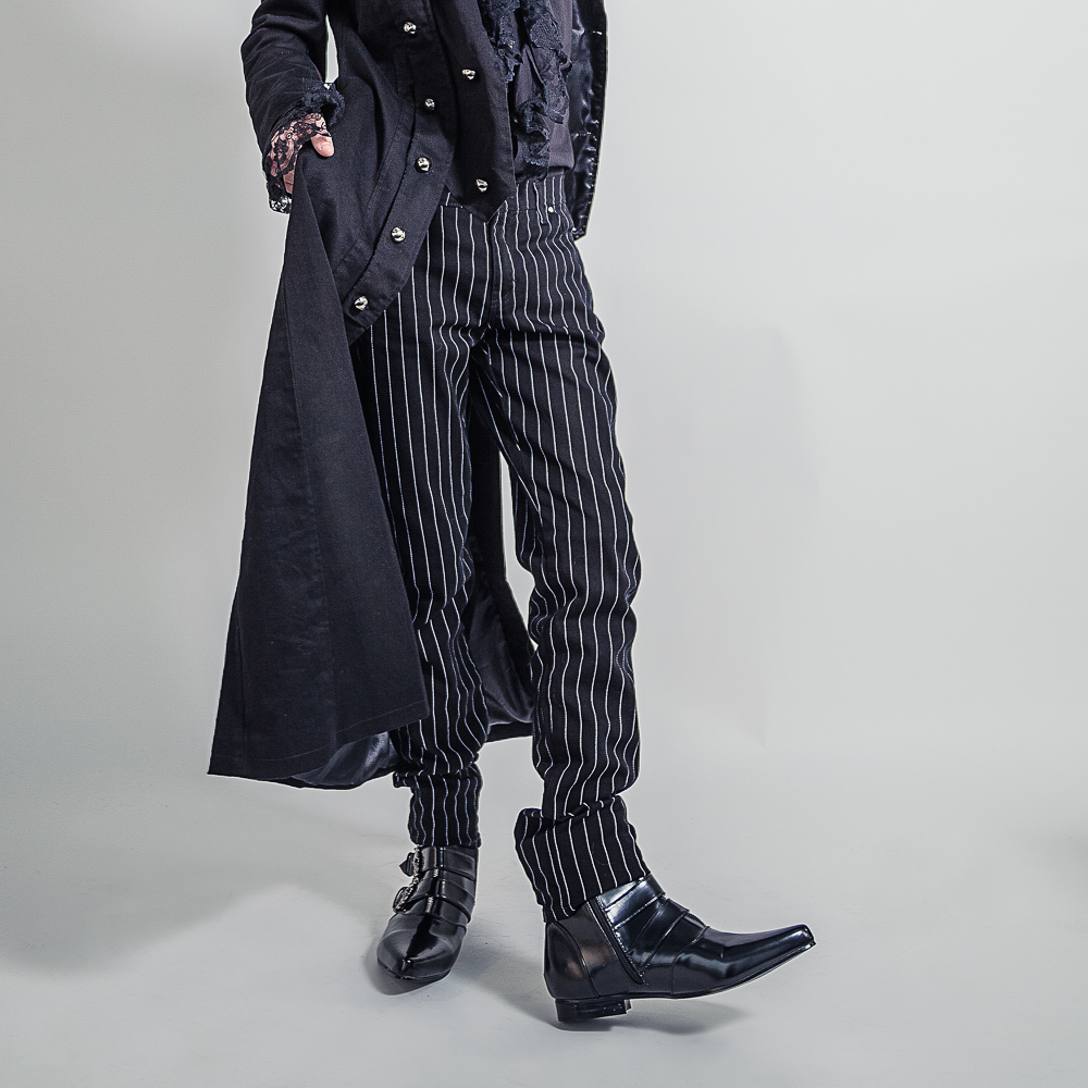 Run & Fly - Pinstripe Skinny jeans - Black